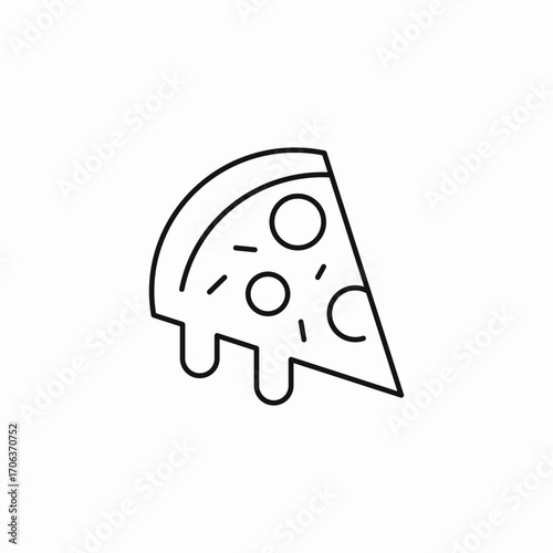 slice of pizza icon sign vector