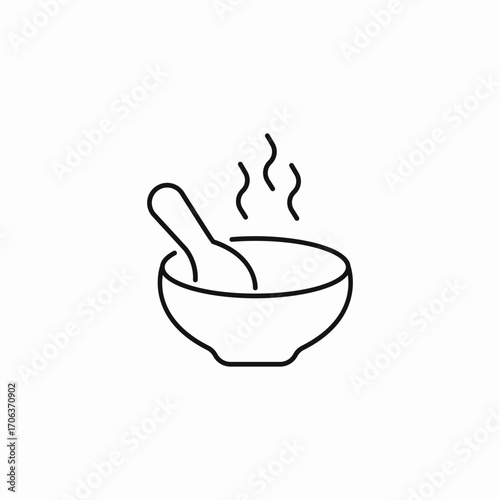 steaming hot soup icon sign vector