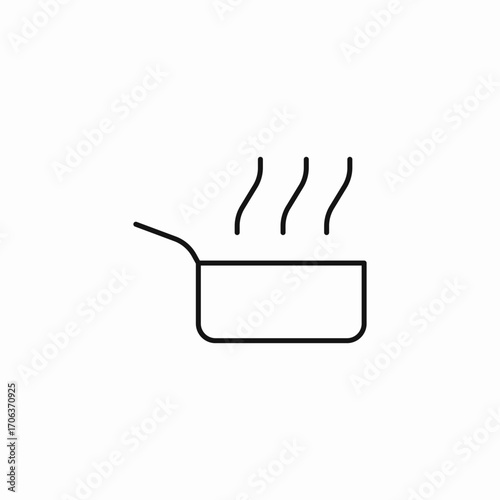 steaming pot cooking icon sign vector