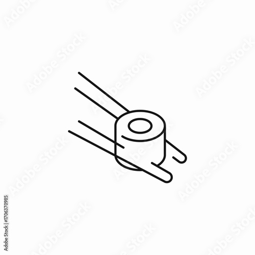 sushi with chopsticks icon sign vector
