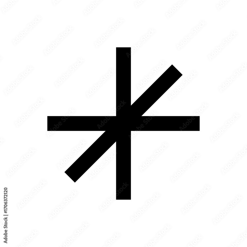 Obraz premium Shape of black bar rotated