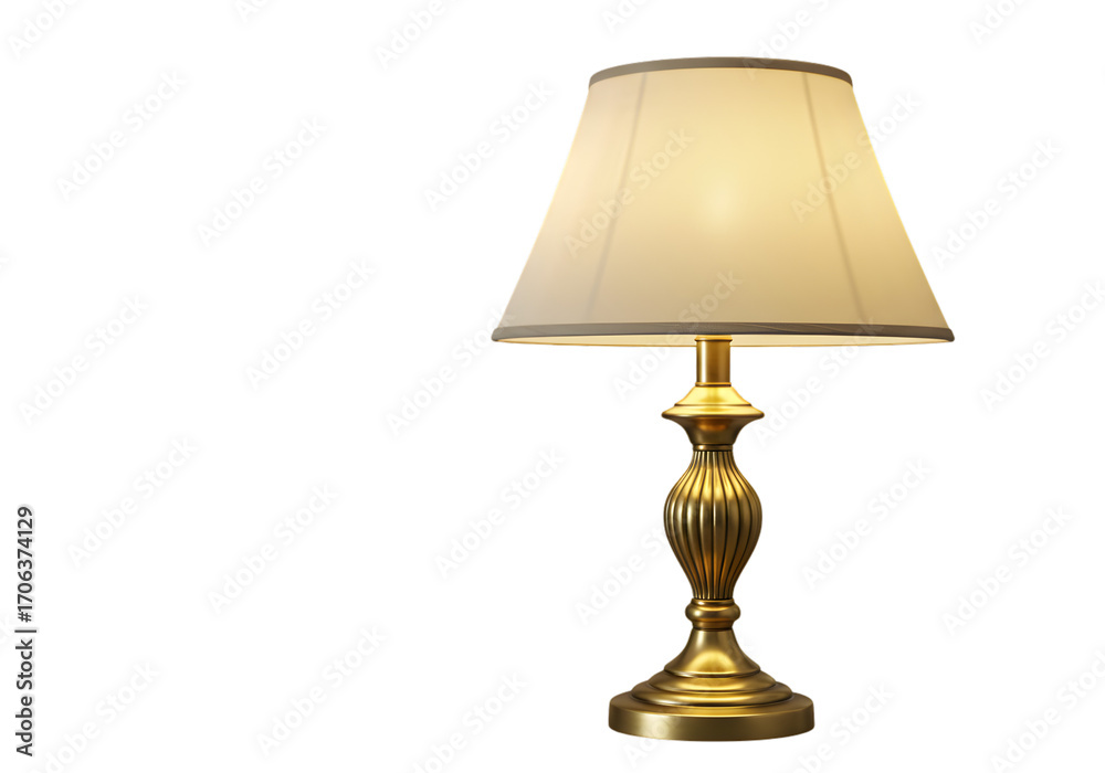 Obraz premium Table Lamp with Warm Glow Isolated on Transparent Background