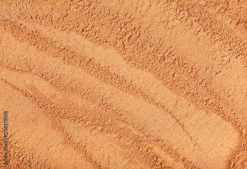 Incense - chandan or sandalwood powder as background, top view. Crushed sandalwood.