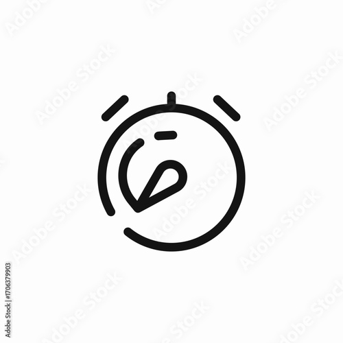 alarm clock ringing icon sign vector