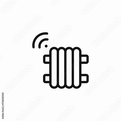 heater wireless connection icon sign vector