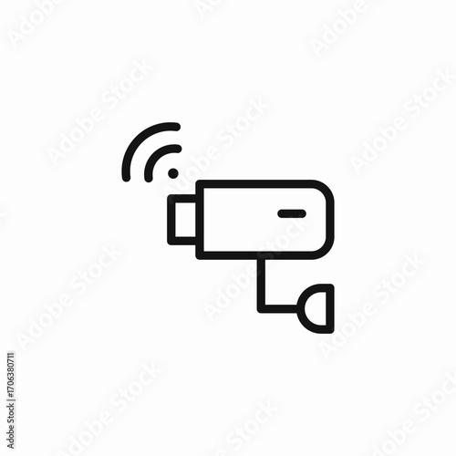 outdoor security camera icon sign vector