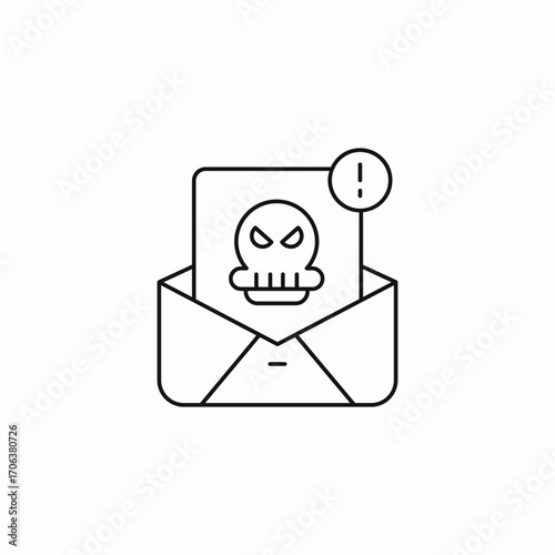 phishing email alert icon sign vector