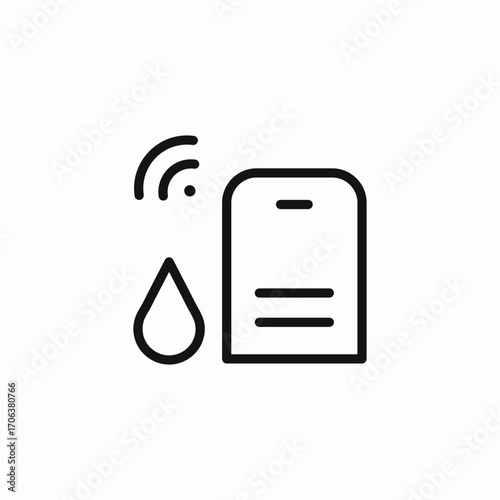 phone with waterdrop icon sign vector