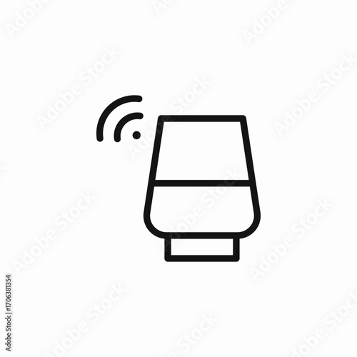 smart speaker assistant icon sign vector