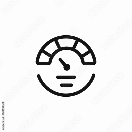 speed gauge with text icon sign vector