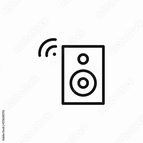 wireless speaker system icon sign vector