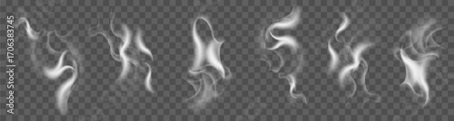 Collection of Transparent Smoke, Steam, and Fog Effects in Vector Format