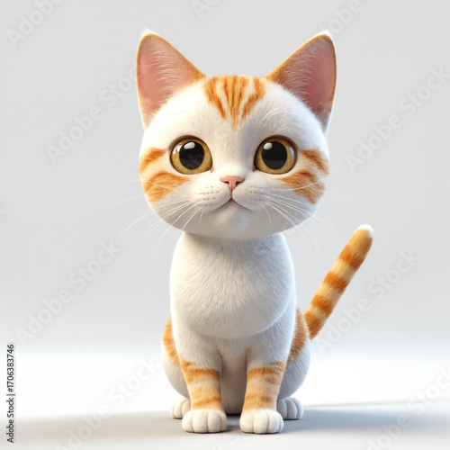 cat with a red ball