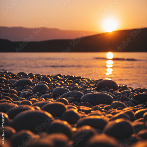 sunset over the sea