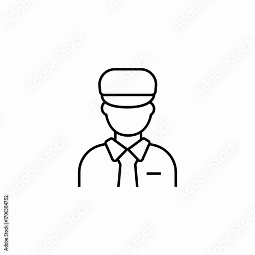 doorman silhouette icon icon sign vector