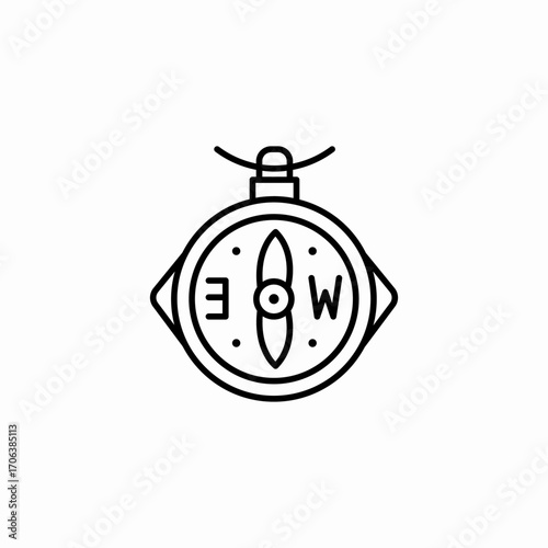 old fashioned compass icon sign vector