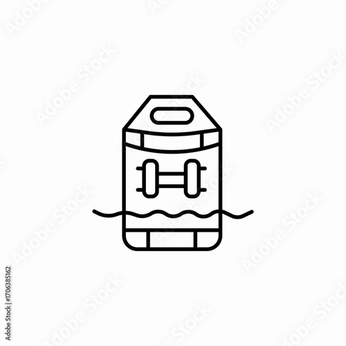 ocean buoy marker icon sign vector