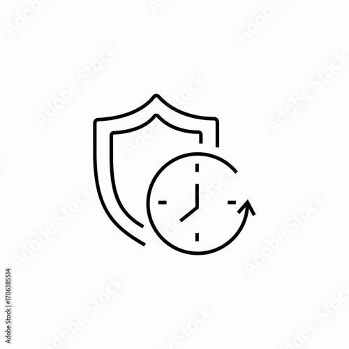 security time protected icon sign vector