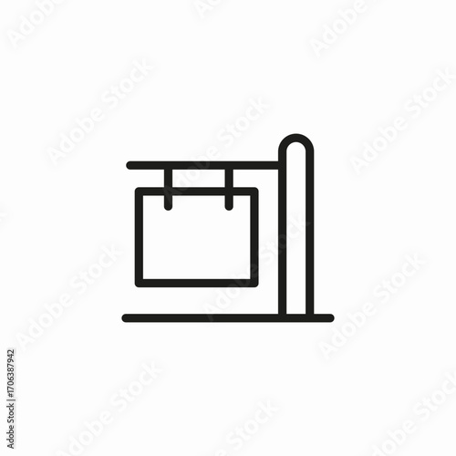hanging sign post icon sign vector