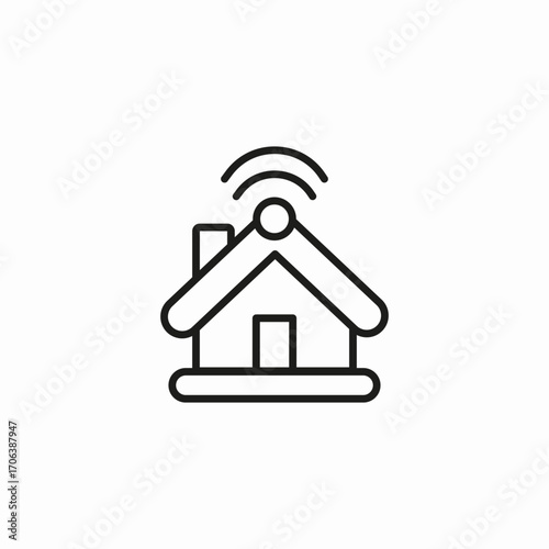 home internet connection icon sign vector