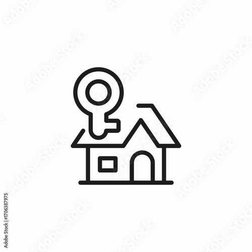 home ownership key icon sign vector