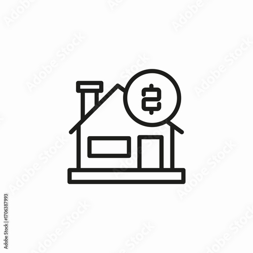 house baht currency icon sign vector