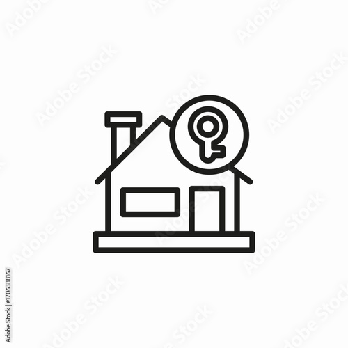 house key access icon sign vector