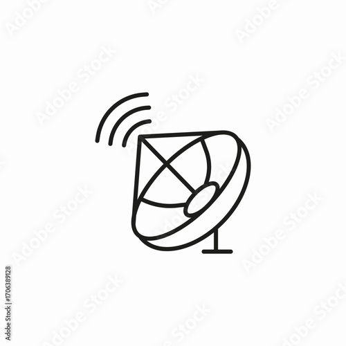 wireless satellite dish icon sign vector