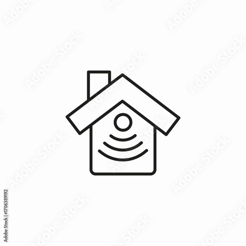wireless smart home icon sign vector