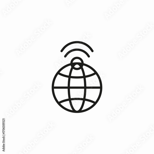 world globe connectivity icon sign vector