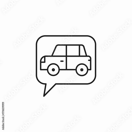 car dealership dialogue icon sign vector
