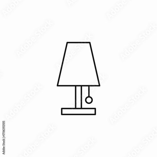 desk table lamp icon sign vector