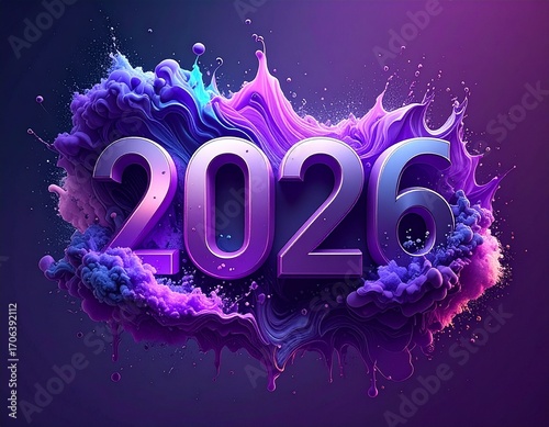 New Year, 2026, Celebration Illustration