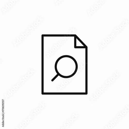 document search find icon sign vector