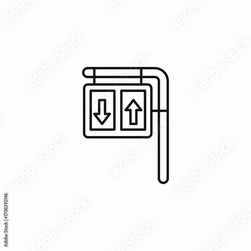 down up arrows icon sign vector