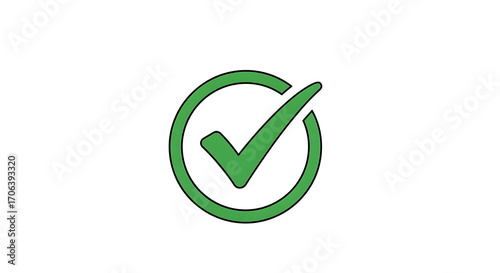 A green check mark inside of a green circle on a white background in the center of the image ai generated Free Download A green check mark inside of a green circle on a white background in the center of the image ai generated - GFXLoad