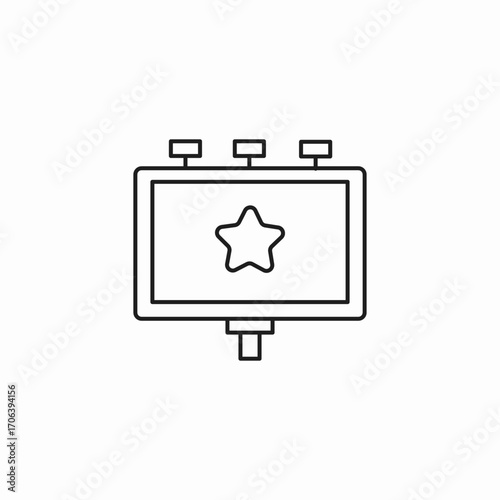 star billboard ads icon sign vector