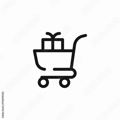 add product cart icon sign vector