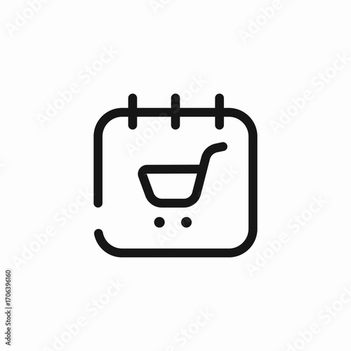 purchase calendar schedule icon sign vector