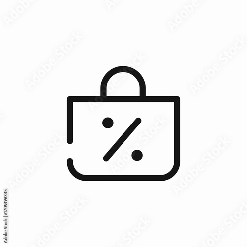 shopping bag sales icon sign vector