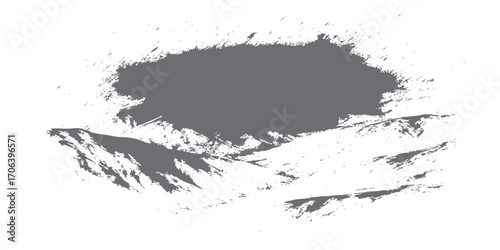 Abstract grunge vector background with black ink splashes and paint splatters forming a border and frame on an old paper texture