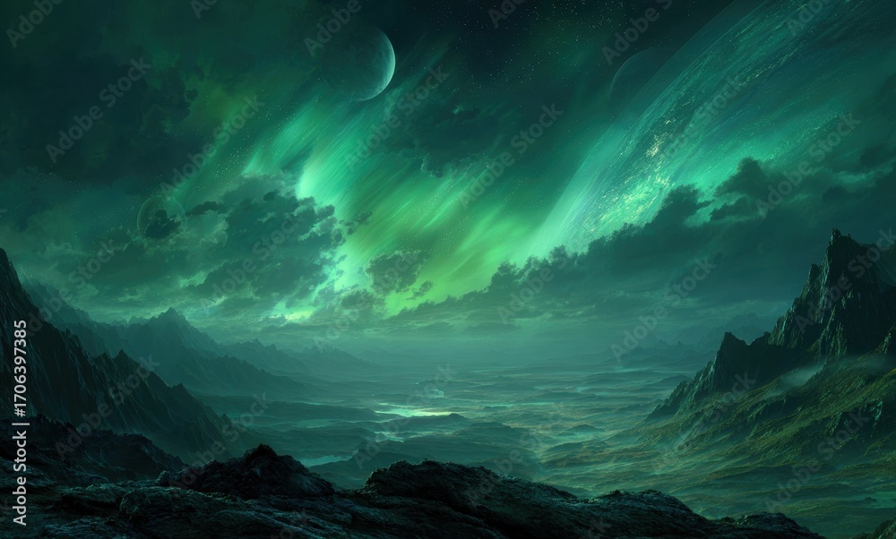 Naklejka premium imaginative worlds