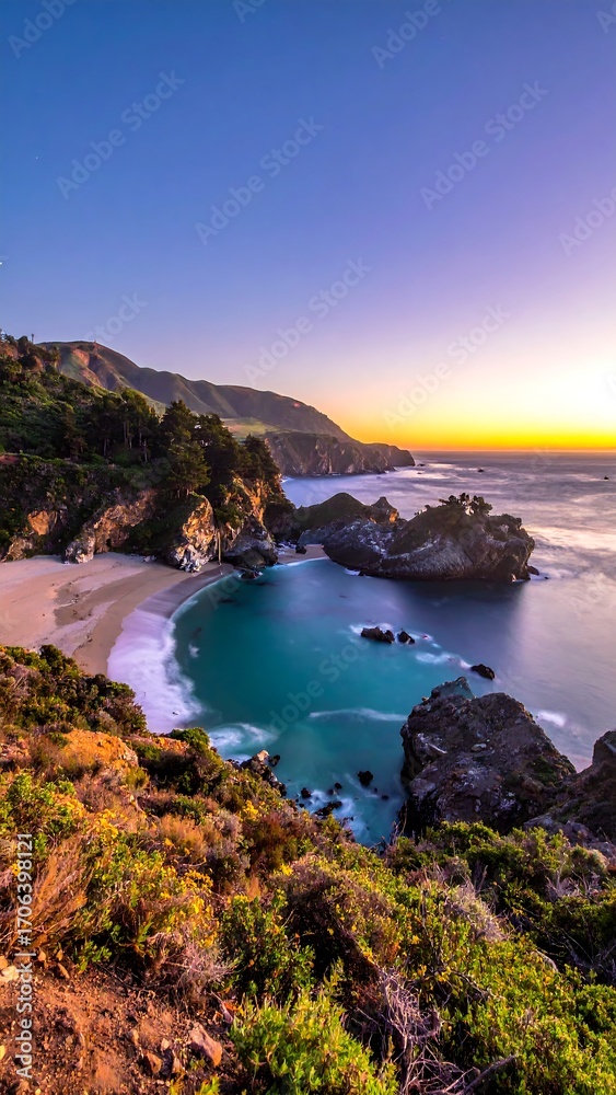 Fototapeta premium Coastal sunset view
