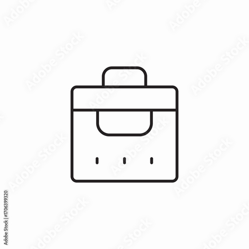 briefcase with handle icon sign vector