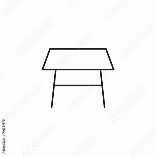 simple rectangular table icon sign vector