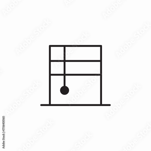 vertical blinds with pull icon sign vector