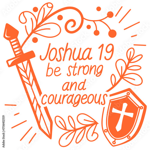 Joshua 1:9 Bible Verse Vector – 