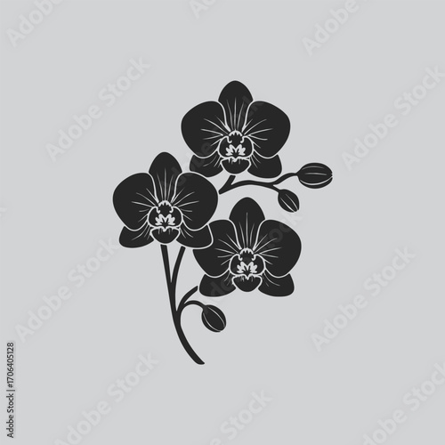 Decorative Orchid Arrangement Stencil