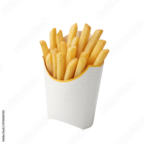 french fries on transparent background