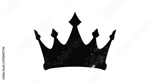 a black silhouette of a royal crown with sharp points